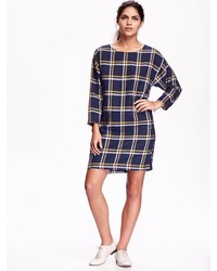 Old Navy Plaid Cocoon Dress