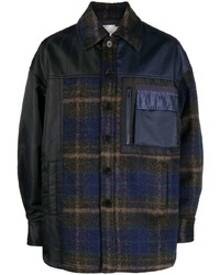 Feng Chen Wang Patchwork Plaid Patterned Shirt Jacket