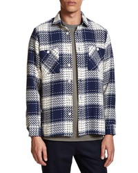 WAX LONDON Whiting Relaxed Fit Plaid Cotton Shirt Jacket