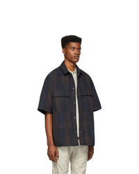 Fear Of God Black And Navy Oversized Nylon Shirt