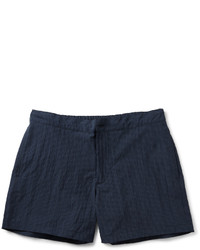 Navy Plaid Shorts