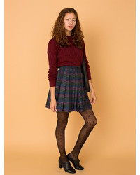 American Apparel California Select Originals Plaid Wrap Mini Skirt