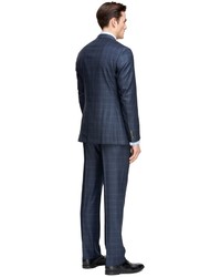 Brooks Brothers Regent Fit Saxxon Wool Blue Plaid 1818 Suit