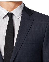 Calvin Klein Navy Plaid Extra Slim Fit Suit, $650 | Macy's | Lookastic