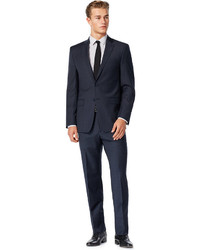 Calvin Klein Navy Plaid Extra Slim Fit Suit