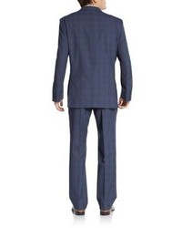 Calvin Klein Slim Fit Plaid Wool Suit