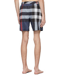 Burberry Navy Check Guildes Swim Shorts