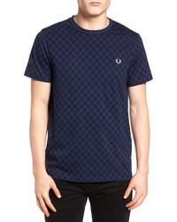 Fred Perry Checkerboard Print T Shirt
