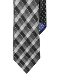 Perry Ellis Classic Fit Plaid And Polka Dot Tie