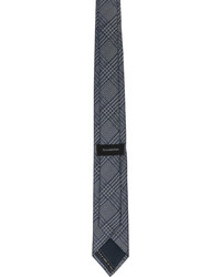 Ermenegildo Zegna Navy Seersucker Neck Tie