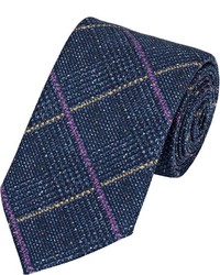 Barneys New York Silk Faille Necktie Blue