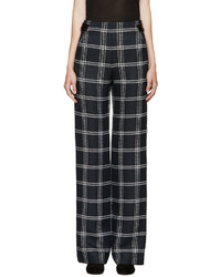 Proenza Schouler Navy And White Plaid Pants