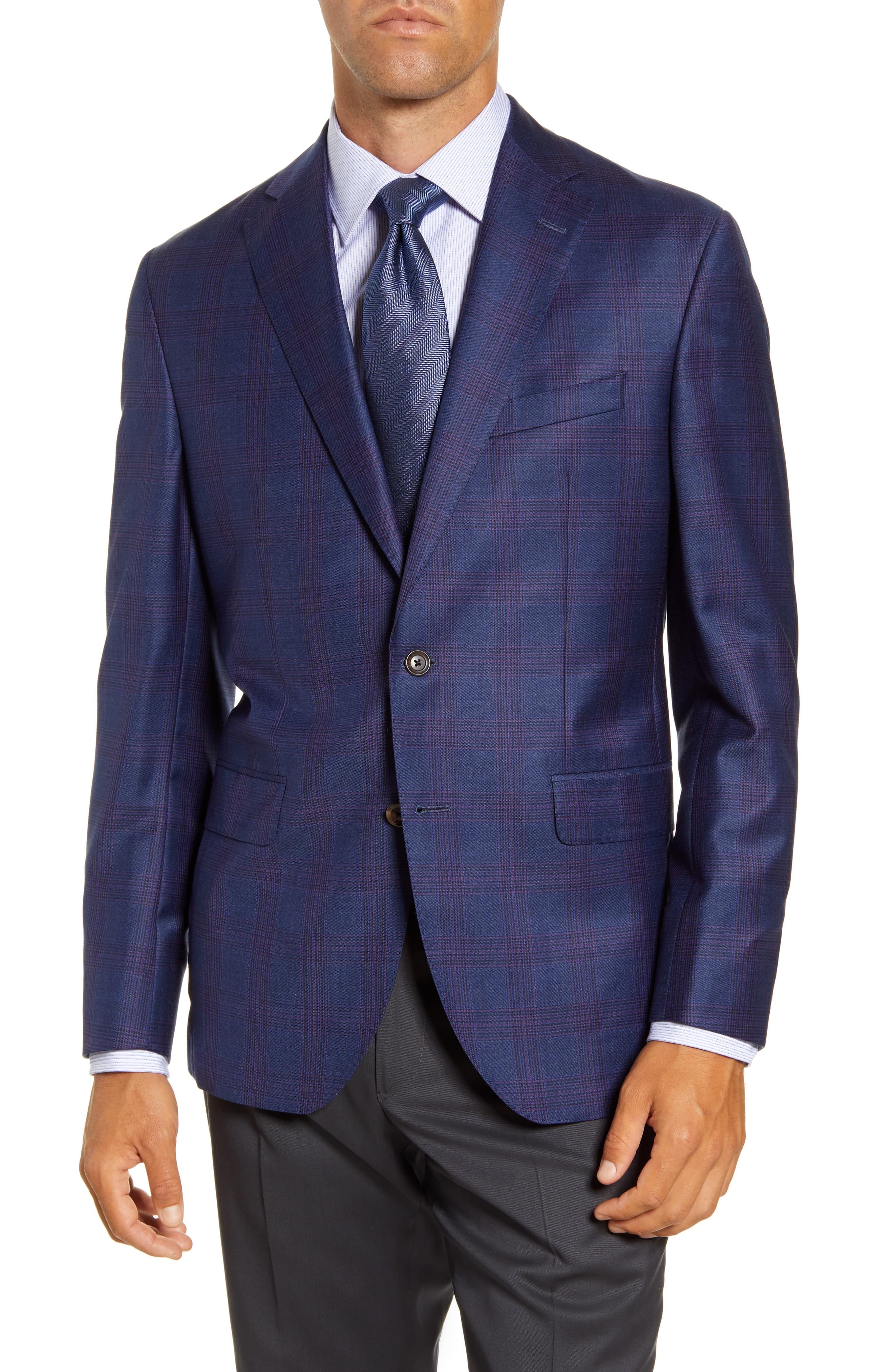 David Donahue Arnold Classic Fit Plaid Wool Sport Coat, $645 ...