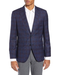 BOSS Jewels Classic Fit Plaid Wool Sport Coat