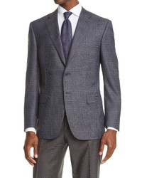 Canali Sienna Classic Fit Glen Plaid Wool Sport Coat