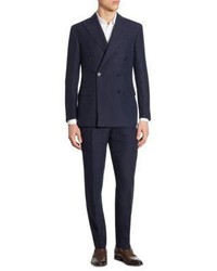 Polo Ralph Lauren Slim Fit Double Breasted Plaid Wool Suit