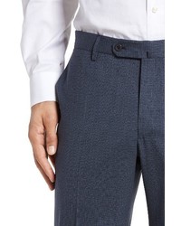 Incotex Flat Front Plaid Wool Trousers