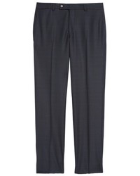 Ted Baker London Jefferson Flat Front Plaid Wool Trousers