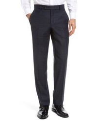 Ted Baker London Jefferson Flat Front Plaid Wool Trousers
