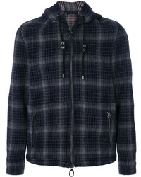 Lanvin Checked Hooded Jacket