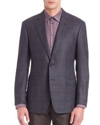 Armani Collezioni Checkered Wool Jacket