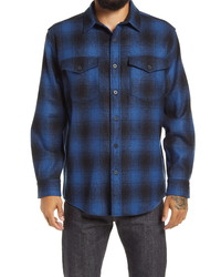 Pendleton Guide Plaid Wool Flannel Button Up Shirt