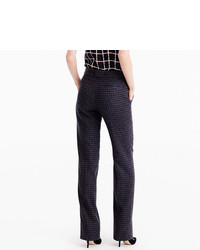 J.Crew Collection Belted Pant In Checkered Italian Wool
