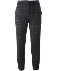 Theory Cropped Checked Trousers