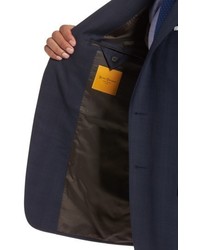 Hickey Freeman Big Tall B Series Classic Fit Plaid Wool Suit