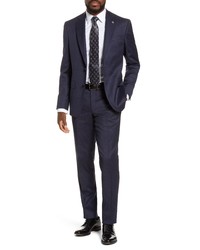 Ted Baker London Fit Plaid Stretch Wool Suit