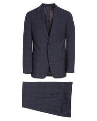 Emporio Armani G Line Trim Fit Plaid Wool Suit