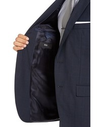 BOSS Johnstonslenon Trim Fit Plaid Wool Suit