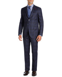Isaia Plaid Super 140s Wool Two Piece Suit