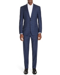 Canali Sienna Classic Fit Plaid Wool Suit