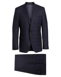 BOSS X Nordstrom Hugegenius Trim Fit Plaid Wool Suit