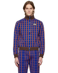 Marni Blue Orange Check Jacquard Sweater