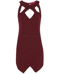 Boohoo Dillion Cut Out Neck Crepe Playsuit