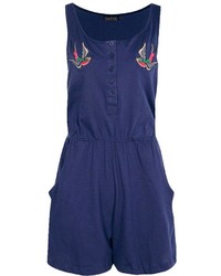 Boohoo Emily Embroidered Playsuit