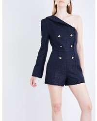 Misha Collection Tricia Asymmetric Tweed Playsuit