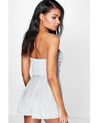 Boohoo Molly Ruched Bandeau Playsuit