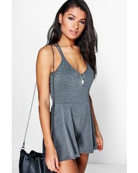 Boohoo Nora Strappy Back Swing Playsuit