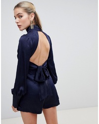 Fashion Union Playsuit With Tie Open Back