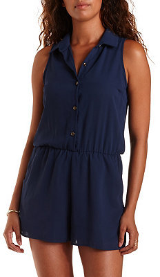 charlotte russe blue romper