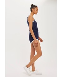 Topshop Towelling Palm Badge Playsuit