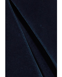 Sonia Rykiel Pleated Cotton Velvet Culottes Blue
