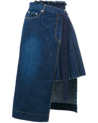 Sacai Asymmetric Pleated Kilt Skirt