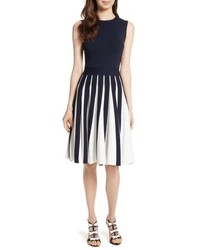 Ted Baker London Roberti Two Tone Pleated Knit Dress