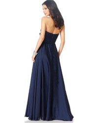 JS Collections Strapless Pleated Gown