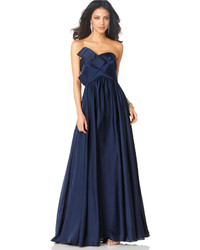 JS Collections Strapless Pleated Gown