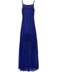 Akris Pleated Lace Maxi Dress